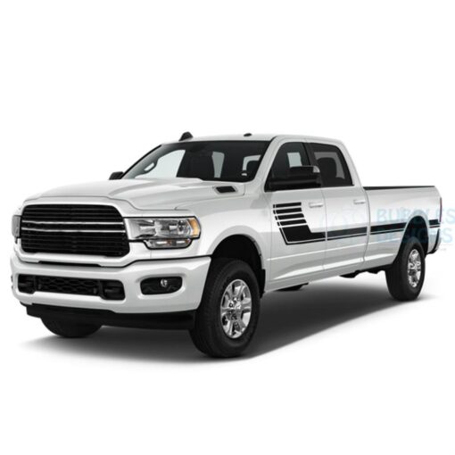 Big Hockey Stripes Decals Graphics Vinyl For Dodge Ram Crew Cab 3500 Bed 8 Side Door Sticker