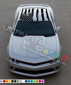 USA Flag roof sticker, vinyl design for Chevrolet Camaro decal 2015 - Present