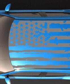 Roof Banner American Flag Style Decal Dodge Avenger US Flag Sticker