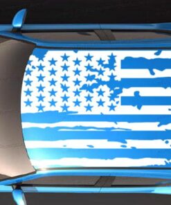 Roof Banner American Flag Style Decal Dodge Charger US Flag Sticker