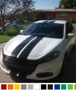 Front to back Stripe Kit Decal For Dodge Dart 2015 - Present