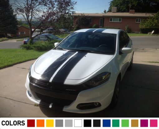 Front to back Stripe Kit Decal For Dodge Dart 2015 - Present