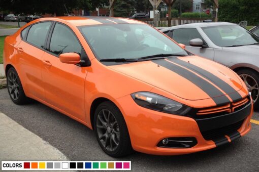 Front to back Stripe Kit Decal For Dodge Dart 2015 - Present