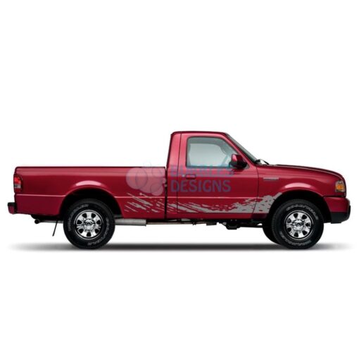 Decal Design For Ford Ranger Regular Cab 1998 - 2012 Gray