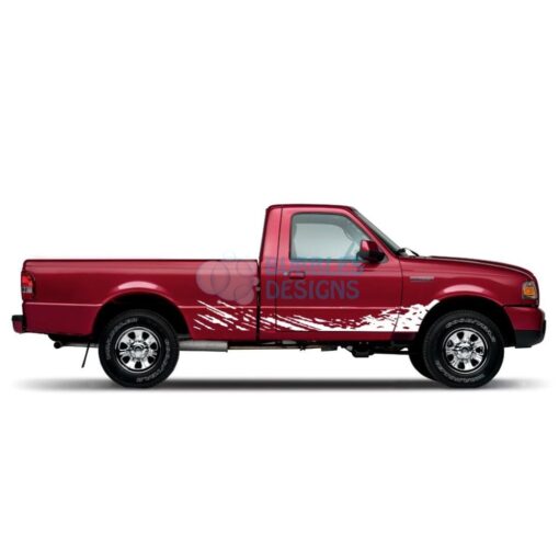 Decal Design For Ford Ranger Regular Cab 1998 - 2012 White