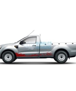 Decal Design For Ford Ranger Regular Cab 2011 - Present Red