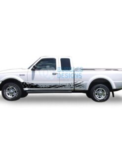 Decal Design For Ford Ranger Super Cab 1998-2012 Black