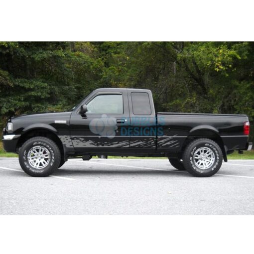 Decal Design For Ford Ranger Super Cab 1998-2012 Gray
