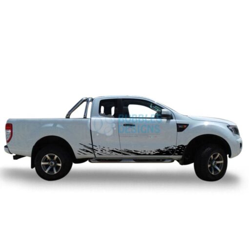 Decal Design For Ford Ranger Super Cab 2011 - Present Black