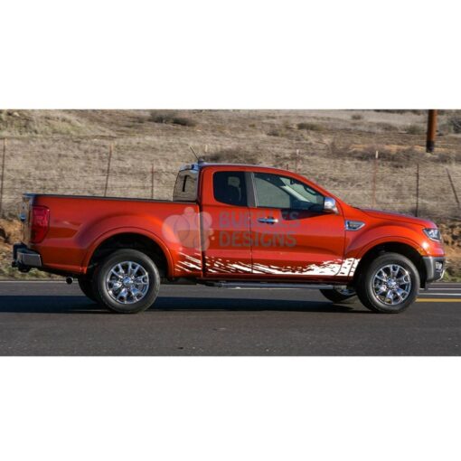 Decal Design For Ford Ranger Super Cab 2011 - Present White