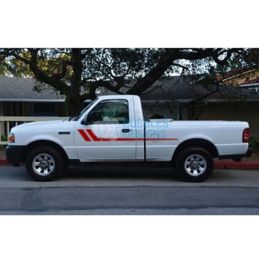 Decal Vinyl Design For Ford Ranger Regular Cab 1998 - 2012 Red