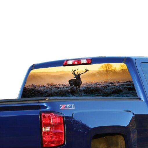 Deer 1 Perforated for Chevrolet Silverado decal 2015 - Present