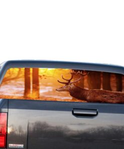 Deer 3 Perforated for GMC Sierra decal 2014 - Present