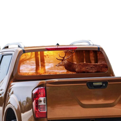 Deer 2 Rear Window Perforated for Nissan Navara decal 2012 - Present