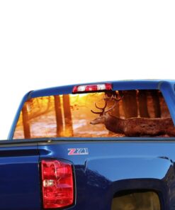 Deer 2 Perforated for Chevrolet Silverado decal 2015 - Present