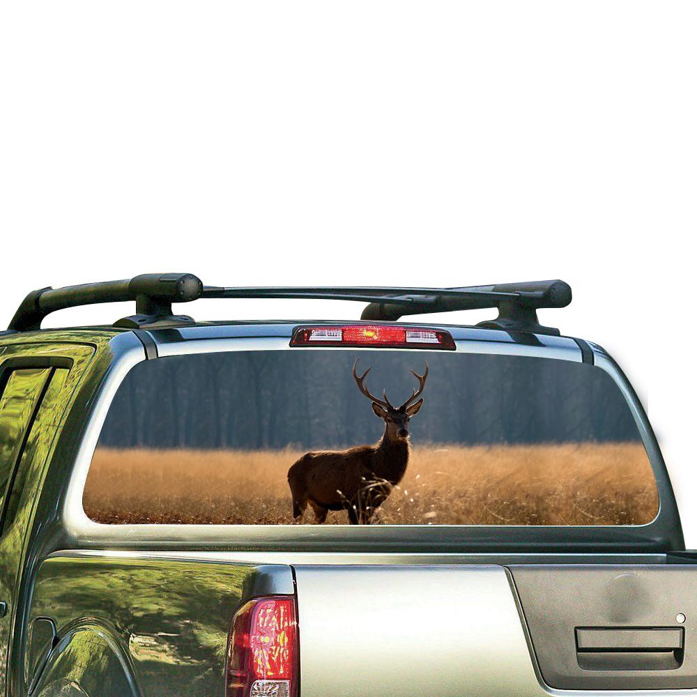 Perforated decals Nissan Navara rear window sticker 2012 - Present