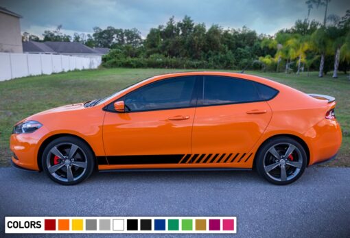 Lower Side Door Stripes Decal Vinyl For Dodge Dart 2015 - Present