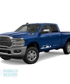 Door Mountain Side Stickers Decals Graphics Vinyl For Dodge Ram Crew Cab 2500 White / 2019-Present