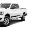 Door Side Stripes Decals Graphics Vinyl For Dodge Ram Crew Cab 3500 Bed 64 Black / 2019-Present Side