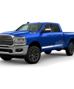 Door Side Stripes Decals Graphics Vinyl For Dodge Ram Crew Cab 3500 Bed 64 White / 2019-Present Side