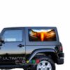 Rear Window Eagle Eyes Perforated for Jeep Wrangler JL, JK decal 2007 - Present