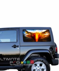 Rear Window Eagle Eyes Perforated for Jeep Wrangler JL, JK decal 2007 - Present