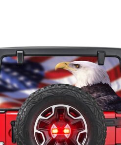 USA Eagle Perforated for Jeep Wrangler JL, JK decal 2007 - Present