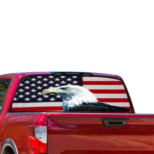 USA Eagle Perforated for Nissan Titan decal 2012 - Present