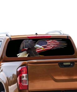 USA Eagle Rear Window Perforated for Nissan Navara decal 2012 - Present