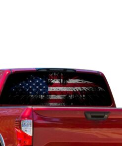 USA Eagle 2 Perforated for Nissan Titan decal 2012 - Present