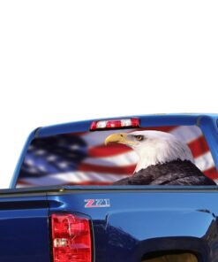 USA Eagle 4 Perforated for Chevrolet Silverado decal 2015 - Present
