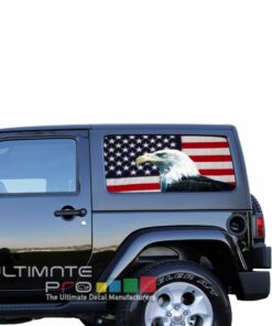 Copy of Rear Window USA Eagle Perforated for Jeep Wrangler JL, JK decal 2007 - Present