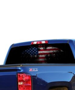 USA Eagle 3 Perforated for Chevrolet Silverado decal 2015 - Present