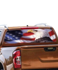 Eagle USA Flag Rear Window Perforated for Nissan Navara decal 2012 - Present