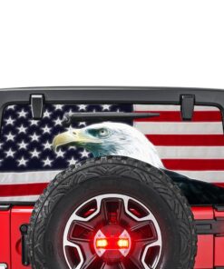 USA Eagle 1 Perforated for Jeep Wrangler JL, JK decal 2007 - Present