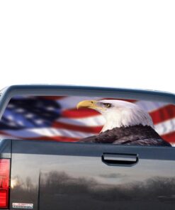 Flag USA Eagle Perforated for GMC Sierra decal 2014 - Present