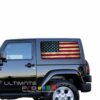 Rear Window Flag USA Perforated for Jeep Wrangler JL, JK decal 2007 - Present