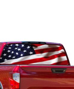 Flag USA Perforated for Nissan Titan decal 2012 - Present