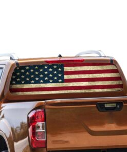 USA Flag Rear Window Perforated for Nissan Navara decal 2012 - Present