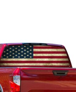 USA Flag Perforated for Nissan Titan decal 2012 - Present