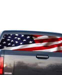 Flag USA Perforated for GMC Sierra decal 2014 - Present