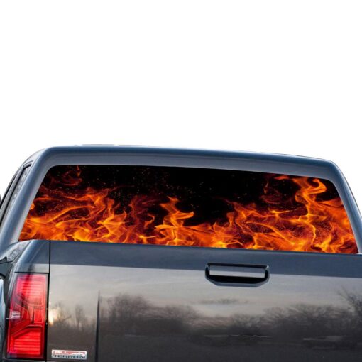 Flames Perforated for GMC Sierra decal 2014 - Present