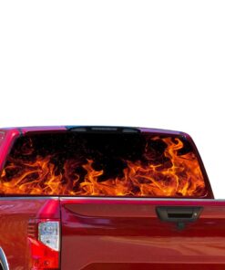 Flames Perforated for Nissan Titan decal 2012 - Present