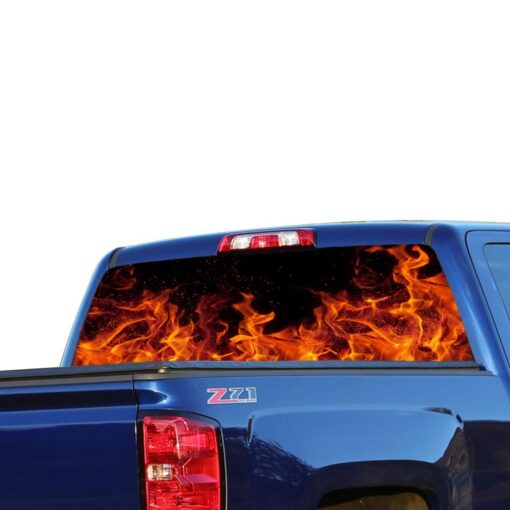 Flames Perforated for Chevrolet Silverado decal 2015 - Present