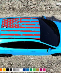 Decal Banner American Flag Compatible with Ford Focus RS 2016- Present