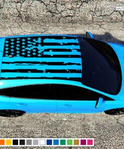 Decal Banner American Flag Compatible with Ford Focus RS 2016- Present