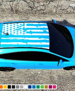 Decal Banner American Flag Compatible with Ford Focus RS 2016- Present