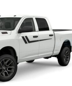 Hockey Stripes Door Decals Graphics Vinyl For Dodge Ram Crew Cab 2500 Black / 2019-Present Side Door