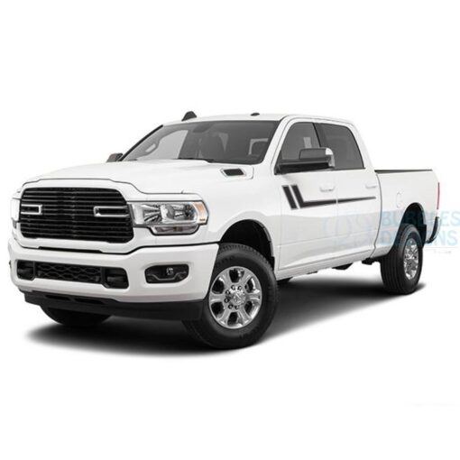 Hockey Stripes Side Door Decals Graphics Vinyl For Dodge Ram Crew Cab 3500 Bed 64 Side Door Sticker