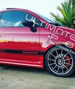 Racing Side Stripes Decal Sticker Compatible with Fiat 500 Abarth